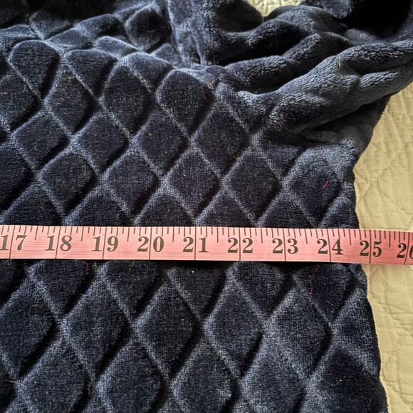 CROFT & BARROW Diamond Quilt House Robe Sz Blue XXL Lounging Lagen Relax Cozy - Picture 6 of 8